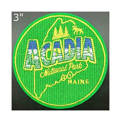#ad ACADIA National Park Embroidered Patch Iron on Souvenir Applique Forest Trees $4.87
