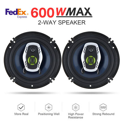 #ad Pair 600W Coaxial Speaker Non destructive Installation Audio Stereo Horn USA $54.71