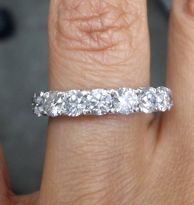 #ad DEAL 2.20CT Natural Diamond Prong Set Wedding Engagement Band Ring 14K Gold $1499.00