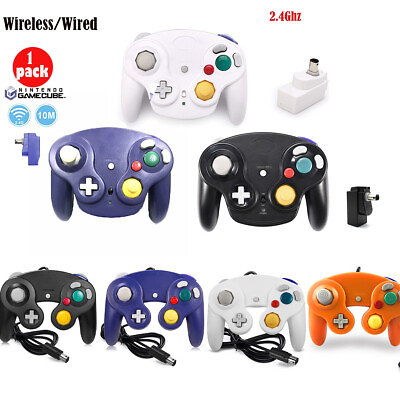 #ad Wirelless Wired Classic Game Cube Controllers For NGC Console Game Super Smash $38.23