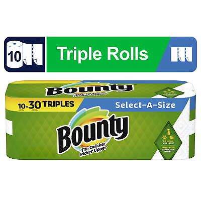#ad Bounty Select a Size Paper Towels 10 Triple Rolls White $24.89