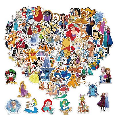 #ad 100Pcs Kids Disney Stickers Pack Princess Cute Cartoon Characters $13.99
