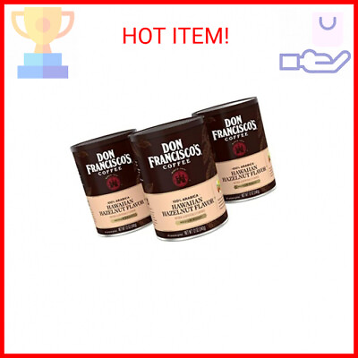 #ad Don Francisco#x27;s Hawaiian Hazelnut Flavored Ground Coffee 3 x 12 oz Cans $24.20