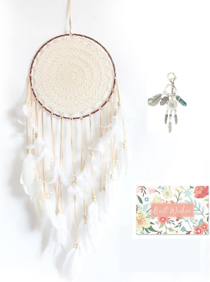 #ad Large White Dream Catcher Handmade Big Dream Catchers for Bedroom Wall Hanging $31.24