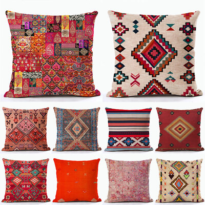 #ad Geometric Pattern Pillowcase Colorful Modern Sofa Cushion Cover Home Decorative $3.68