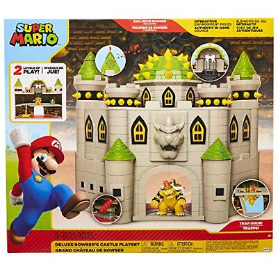 #ad 400204 Nintendo Deluxe Bowser#x27;s Castle Playset with 2.5quot; Exclusive Articulate... $56.46