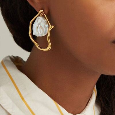#ad Women Geometric Stud Earring Vintage Pearl Earrings Gifts Party Ear Dangle 1Pair $14.88