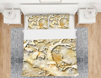 #ad 3D Yellow Crane ZHUA23 Bed Pillowcases Quilt Duvet Cover Set Queen King Zoe AU $99.99