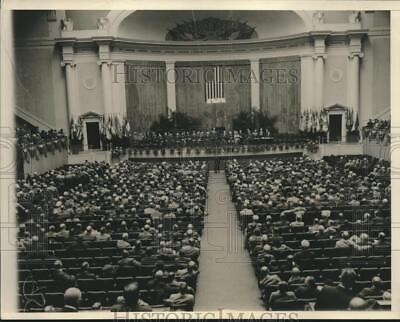 #ad 1932 Press Photo Guy Thompson Addressing 55th Meeting of ABA Constitution Hall $19.99