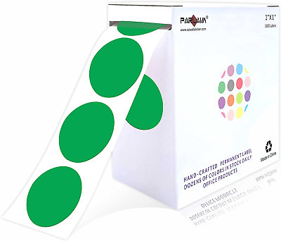 #ad 1quot; Green round Color Coding Circle Dot Labels on a Roll 1000 Stickers $9.99