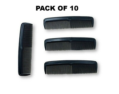 #ad 5quot; Heavy Duty Pocket Hair Comb Unbreakable Black Pack of 10 $7.16