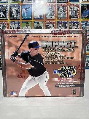 #ad 2000 Fleer Skybox Impact Baseball Card Hobby Box Factory 36 Pack Autographics $81.99