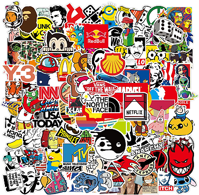 #ad Cool Stickers Pack Random Sticker 106Pcs for Laptop Skateboard Helmet Teens $9.64