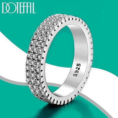 #ad Ring 925 Sterling Sliver Woman Man Party Sparkling Wedding Engagement Jewelry $70.99