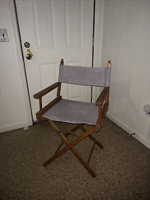 #ad Vintage Folding Director#x27;s Chair Canvas Wood $60.00