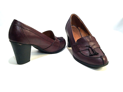 #ad Womens Bass 6.5 Burgandy Pump Shoes Faux Leather Oxblood with Tassel $4.99