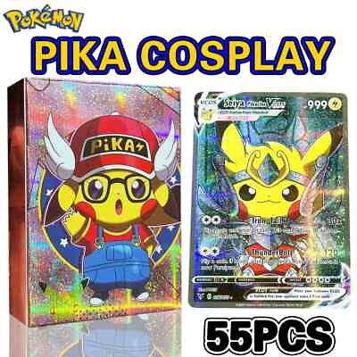 #ad Fantasy Fusion: DIY Anime Holographic 55 Cards Featuring Pikachu $17.99