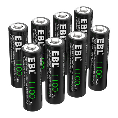 #ad EBL 8PCS 1100mAh Ni CD AA Rechargeable Batteries Case For Toys Flash Torch 1.2V $12.99