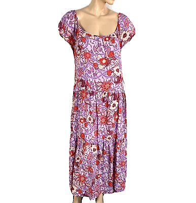 #ad Knox Rose Midi Maxi Dress Size M Medium Tiered Floral Print Bohemian Boho NWT $28.00