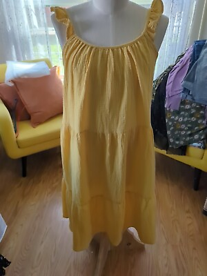 #ad 4our Dreamers Medium Sunny Yellow Sun Dress $15.00