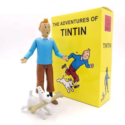 #ad The Adventures of Tintin Action Figure Figurine Classic Animation PVC Toys Doll $30.00