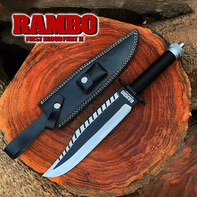 #ad Custom Handmade Rambo Knife Rambo first Blood Part 2 Replica Knife Bowie Knife $69.90