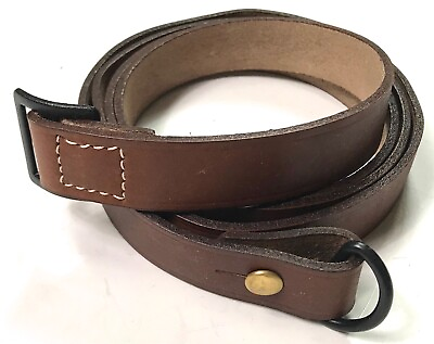 #ad WWI FRENCH LEBEL 1890 92 1915 RIFLE LEATHER CARRY SLING BROWN LEATHER $27.96
