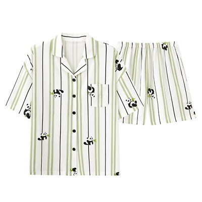 #ad Summer Couple Pajamas Set Lightweight Soft Comfortable Antibacterial Homewear $27.79