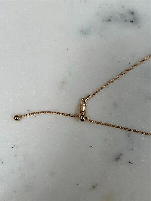 #ad 14k Rose Gold Plated Over 925 Sterling Adjustable 1.3mm Spiga Wheat Chain $24.14