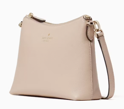 #ad Kate Spade Bailey Crossbody Bag Warm Beige Leather Purse K4651 NWT $299 MSRP FS $104.98