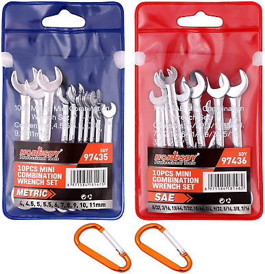 #ad 20Piece Mini Wrench Set Small Wrench Set Metric and Sae Mini Combination Wrench $26.15