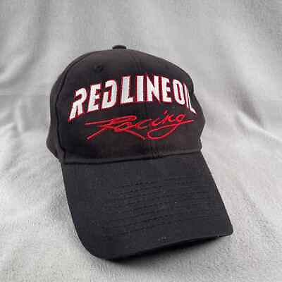 #ad Redline Oil Racing Hat Mens Adjustable Black Snapback Cap Cars Race Embroidered $7.06