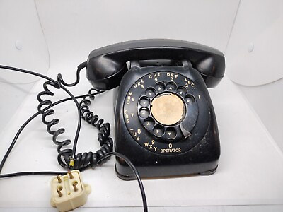 #ad Vintage Automatic Electric Monophone Rotary Dial Desk Telephone BLK UNTESTED $44.99