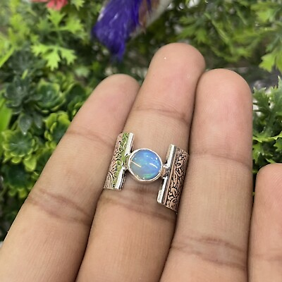 #ad Opal Ring 925Sterling Silver Handmade Statement jewelry JSM01 $13.57