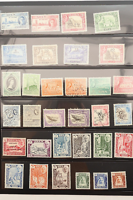 #ad Aden Page Lot 30 Postage Stamps LH MNH $20.00