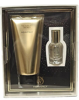 #ad NIB New Victoria#x27;s Secret HEAVENLY Eau De Parfume .25 Fl Oz amp; Lotion Gift Set $26.95