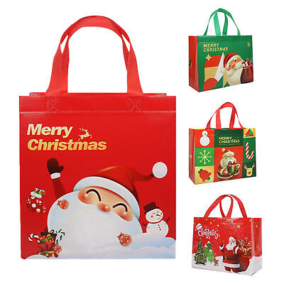 #ad 5PCS Christmas Gift BagsChristmas Tote Bags with Handles Christmas Treat Bags $12.99