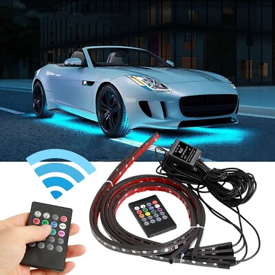 #ad 4PC RGB LED Car Neon Lights Chassis Atmosphere Lamp Kit For Honda Nissan Toyota $24.99