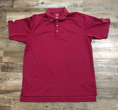 #ad Adidas Golf Mens Size Large Purple Wine Short Sleeve Climalite Polo Shirt $16.47