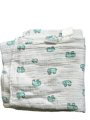 #ad ADEN amp; ANAIS Muslin Swaddle Receiving Baby Blanket Elephant 42quot; x 42quot; $7.95