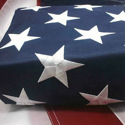 #ad American 210D 3x5 FT US Flag Heavy Duty Embroidered Stars Sewn Stripes Grommets $9.76