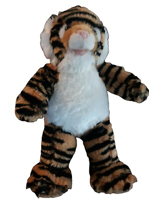 #ad Build a Bear Aumr Tiger Plush Animal Zoo Stuffed Animal Soft BABW $15.50
