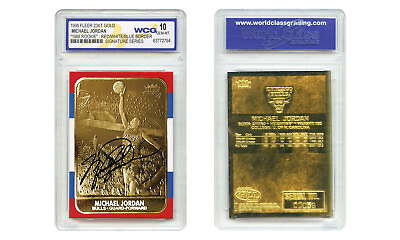 1998 Michael Jordan Fleer #x27;86 Rookie 23KT Gold Card Signature Series GEM MINT 10 $16.95
