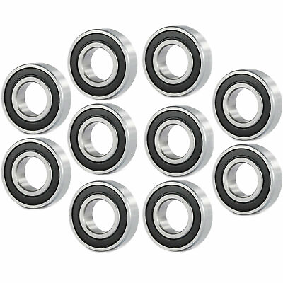 #ad 6003 2RS High Quality Ball Bearings 10 Pcs Rubber Shields 17 * 35 * 10 mm $14.45