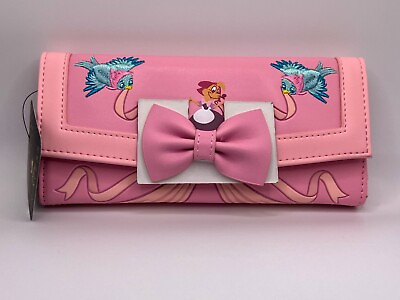 #ad Loungefly Cinderella Wallet 70th Anniversary Pink Flap Wallet New Loungefly $50.00