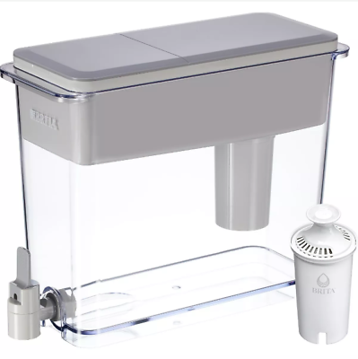 #ad Brita Extra Large Ultramax 27 Cup Grey Filtered Water Dispenser with 1 Filter R1 $28.97