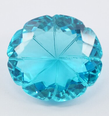 #ad 133 Carat Oval Shape Carved Certified Brazilian Blue Topaz Loose Gemstone $23.99