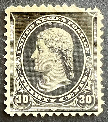#ad Scott#: 228 Thomas Jefferson 30¢ ABNC 1890 unused single stamp w 2023 PSE cert $175.75