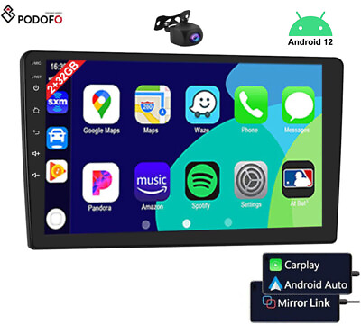 #ad 2 Din Android 12 Car Stereo Radio 10quot; MP5 Player Touch Screen GPS Navi WIFI Cam $79.99