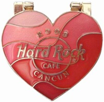 #ad Hard Rock Cafe CANCUN 2009 Valentine#x27;s Day PIN Hinged HEART Rock My V HRC #49105 $12.99